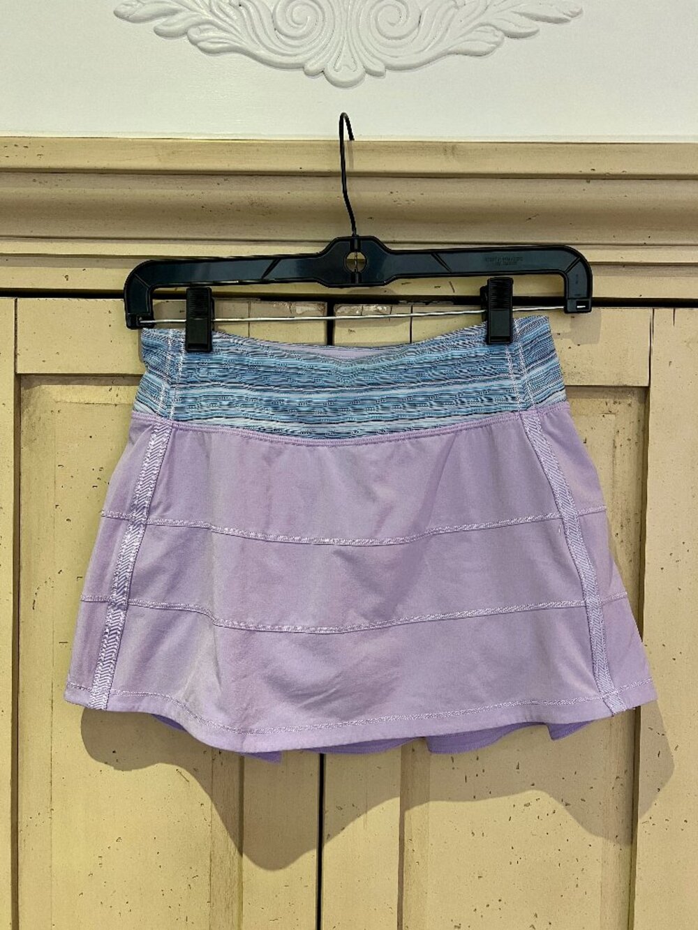 lululemon Pace Rival Skirt II Lilac Wave Twist Caspian Blue Size 2 Regular